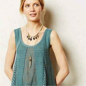 Anthropologie Carrigan Crochet Knit Tank
